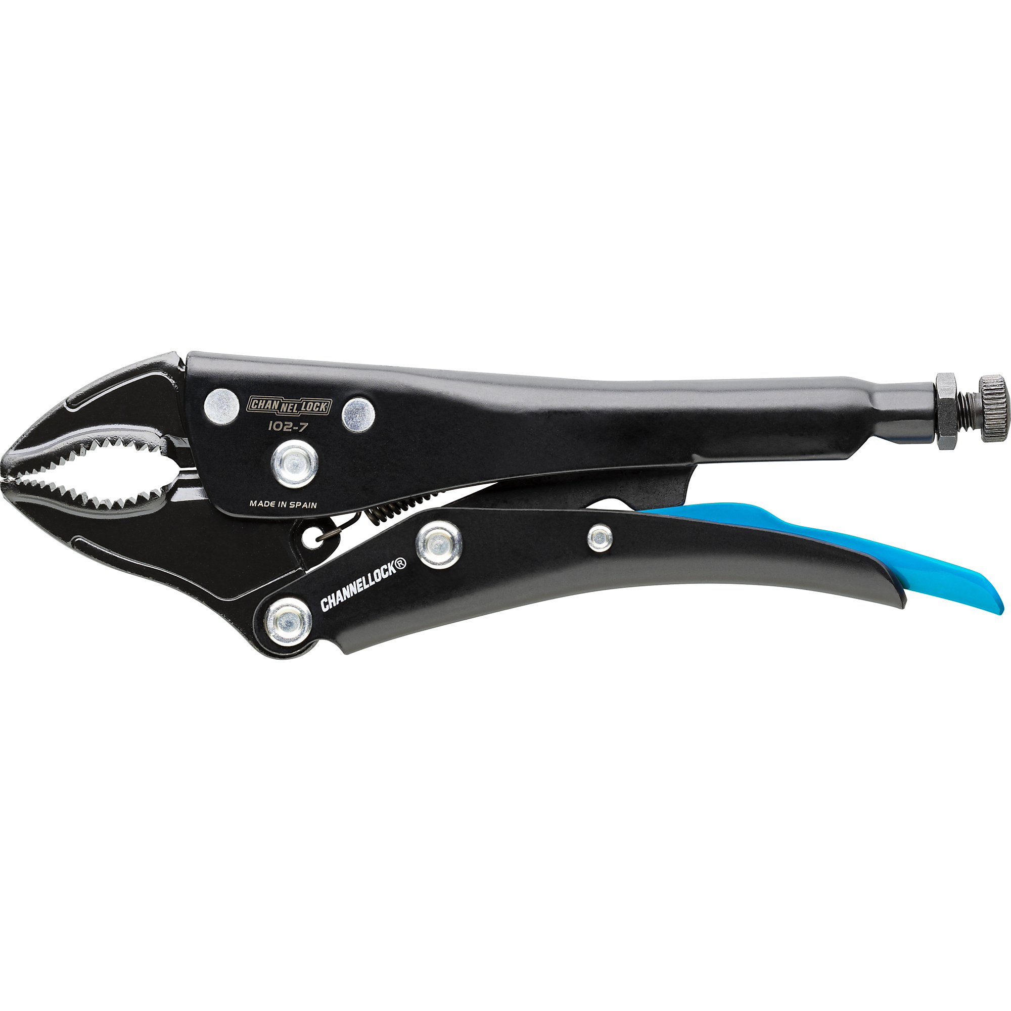 Channellock, 7in. Locking Pliers, Curved Jaw, Model# 102-7